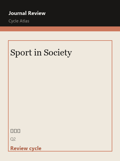 Sport in Society 期刊封面