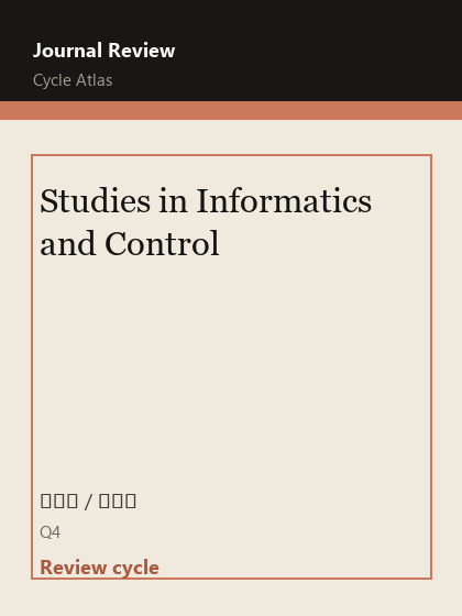 Studies in Informatics and Control 期刊封面