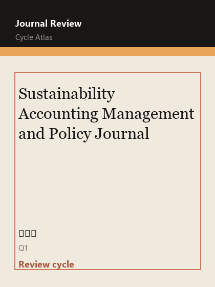 Sustainability Accounting Management and Policy Journal 期刊封面