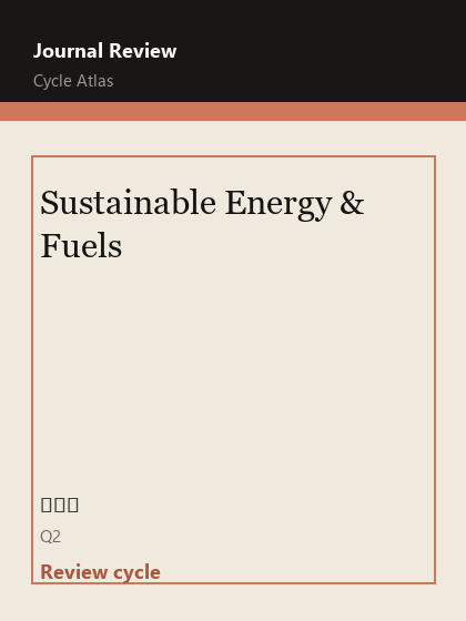 Sustainable Energy & Fuels 期刊封面