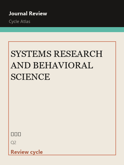 SYSTEMS RESEARCH AND BEHAVIORAL SCIENCE 期刊封面