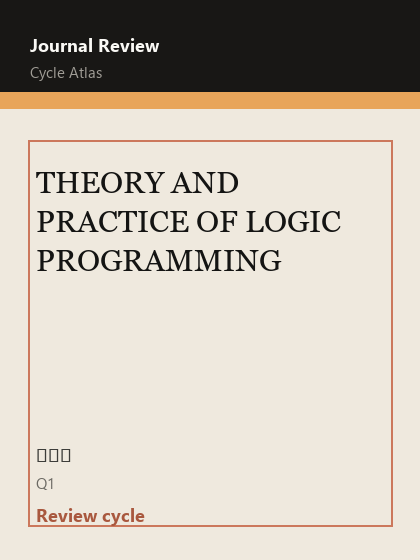 THEORY AND PRACTICE OF LOGIC PROGRAMMING 期刊封面