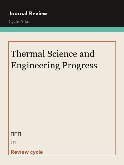 Thermal Science and Engineering Progress 期刊封面