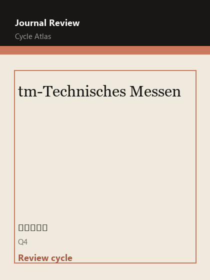 tm-Technisches Messen 期刊封面