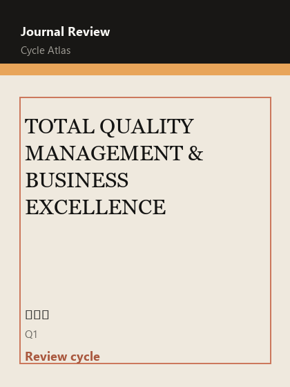 TOTAL QUALITY MANAGEMENT & BUSINESS EXCELLENCE 期刊封面