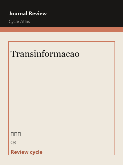 Transinformacao 期刊封面