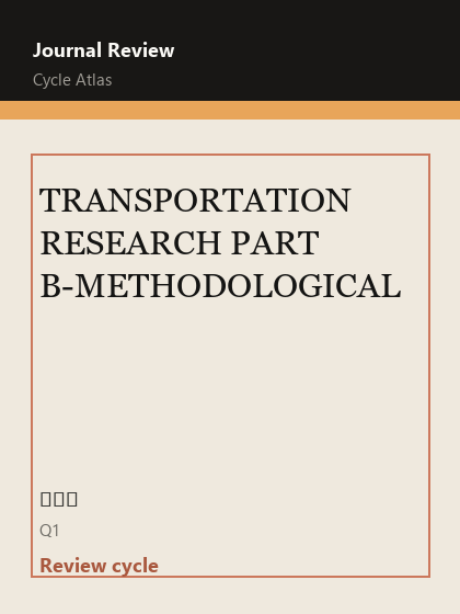 TRANSPORTATION RESEARCH PART B-METHODOLOGICAL 期刊封面