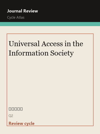 Universal Access in the Information Society 期刊封面
