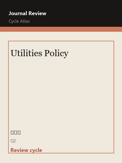 Utilities Policy 期刊封面