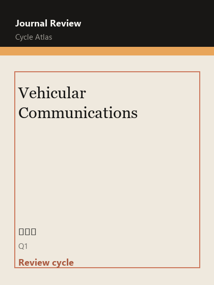 Vehicular Communications 期刊封面