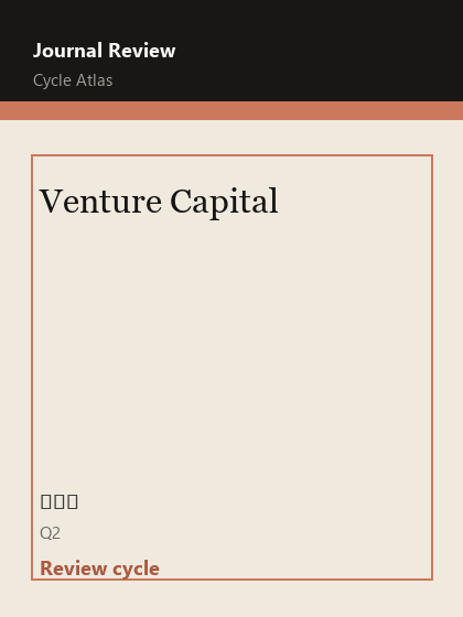 Venture Capital 期刊封面