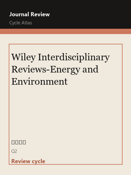 Wiley Interdisciplinary Reviews-Energy and Environment 期刊封面