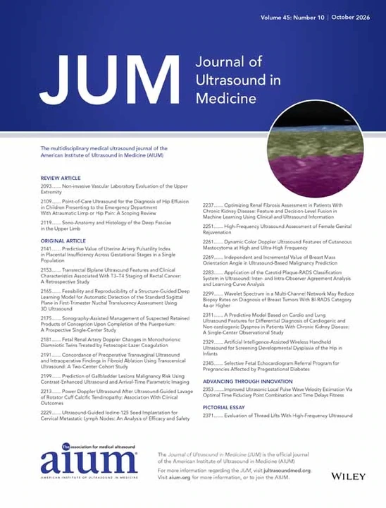 JOURNAL OF ULTRASOUND IN MEDICINE journal cover
