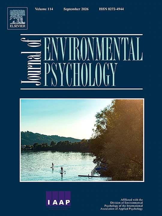 JOURNAL OF ENVIRONMENTAL PSYCHOLOGY 期刊封面