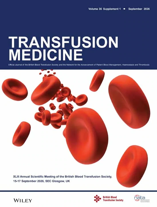 TRANSFUSION MEDICINE journal cover