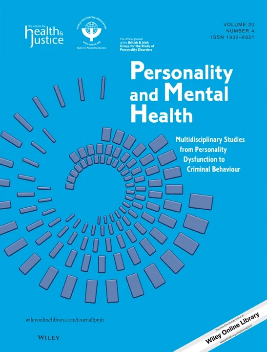 Personality and Mental Health journal cover