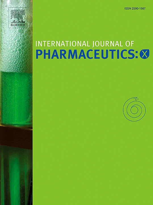 International Journal of Pharmaceutics-X journal cover