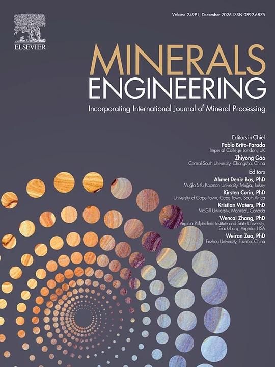 MINERALS ENGINEERING journal cover