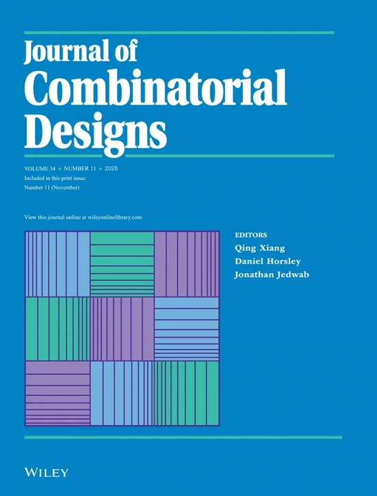 JOURNAL OF COMBINATORIAL DESIGNS 期刊封面