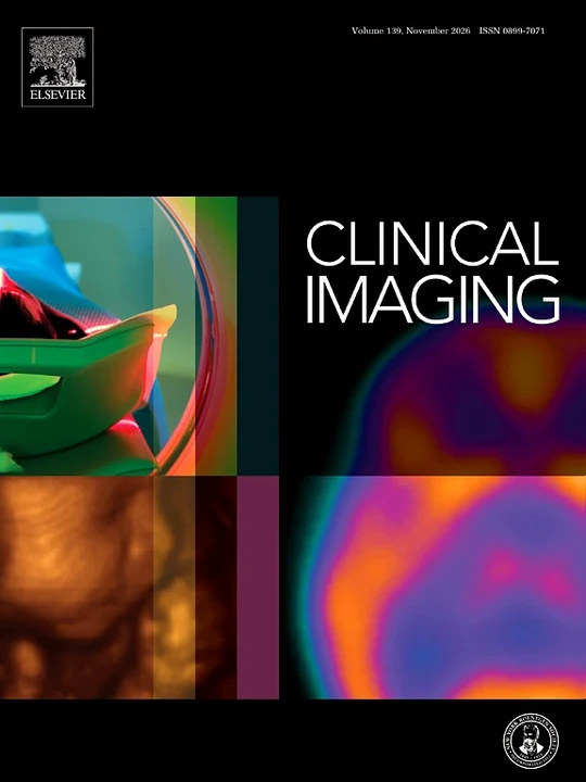 Clinical Imaging 期刊封面