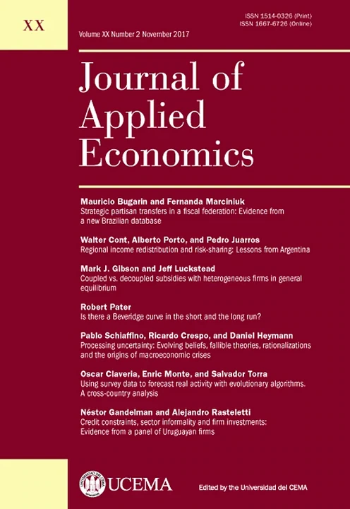 Journal of Applied Economics journal cover
