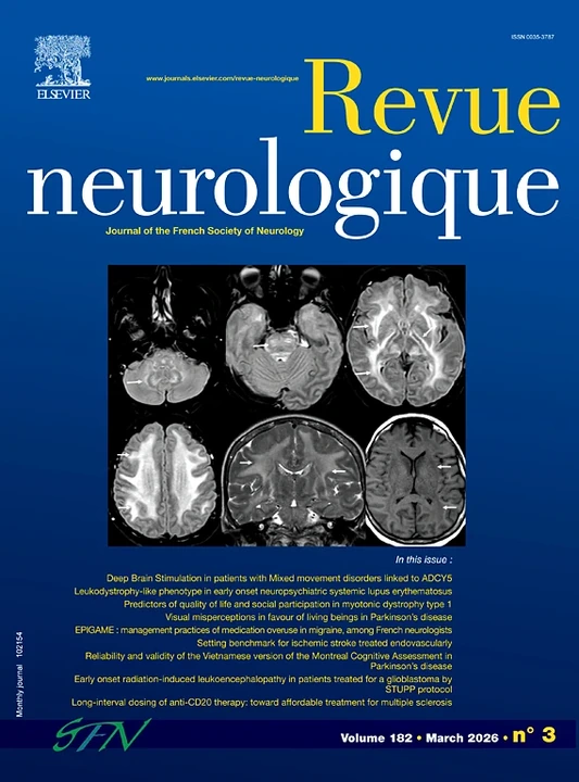 REVUE NEUROLOGIQUE journal cover