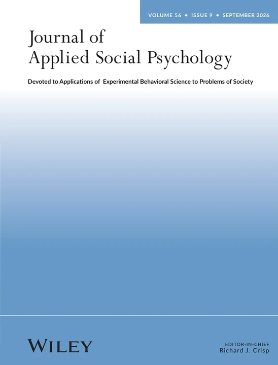 JOURNAL OF APPLIED SOCIAL PSYCHOLOGY journal cover
