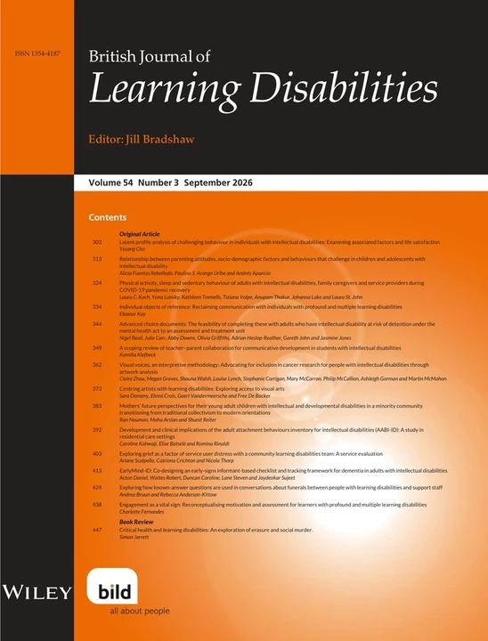 British Journal of Learning Disabilities 期刊封面