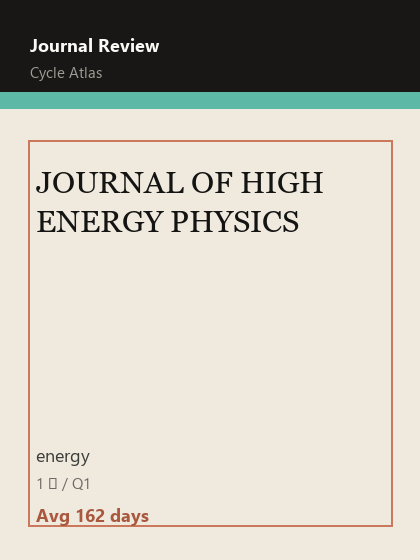 JOURNAL OF HIGH ENERGY PHYSICS 临时占位封面
