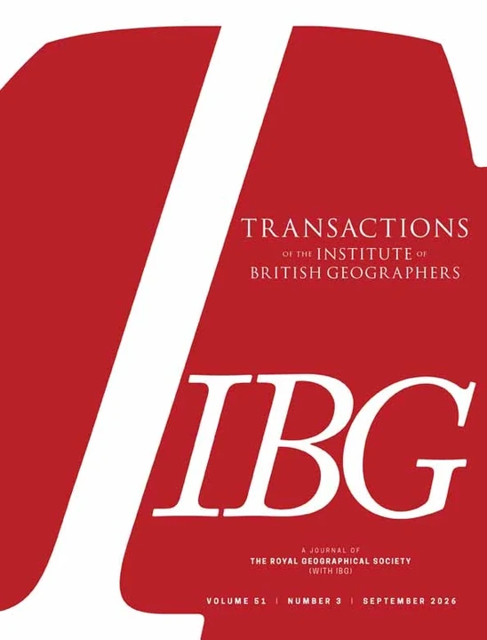 TRANSACTIONS OF THE INSTITUTE OF BRITISH GEOGRAPHERS journal cover