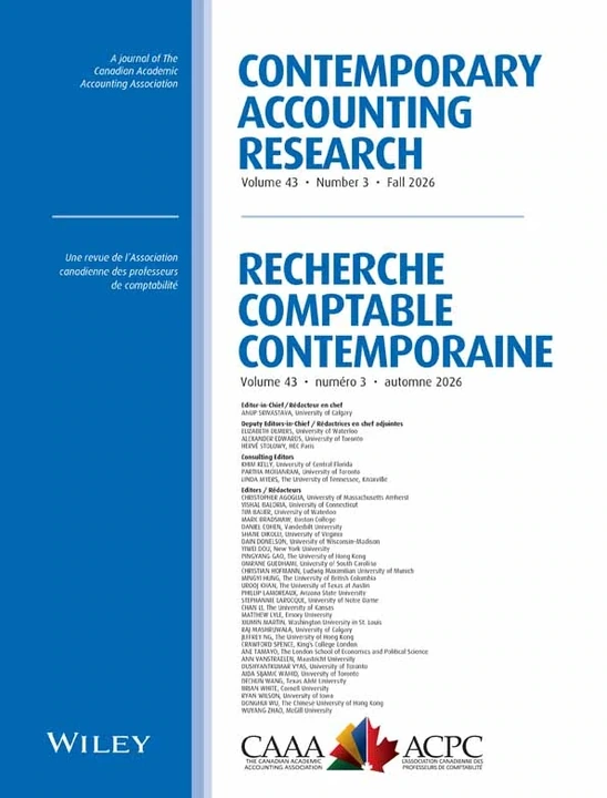 CONTEMPORARY ACCOUNTING RESEARCH journal cover