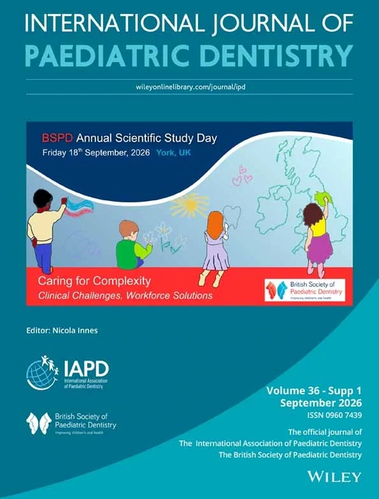 International Journal of Paediatric Dentistry journal cover