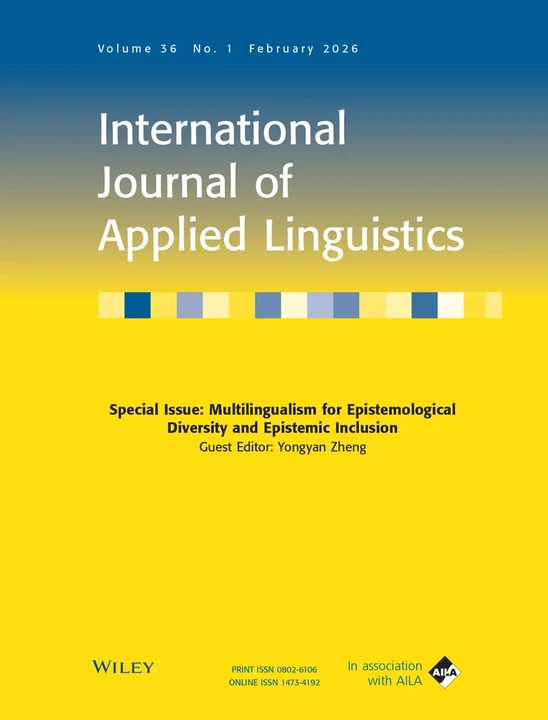 International Journal of Applied Linguistics journal cover