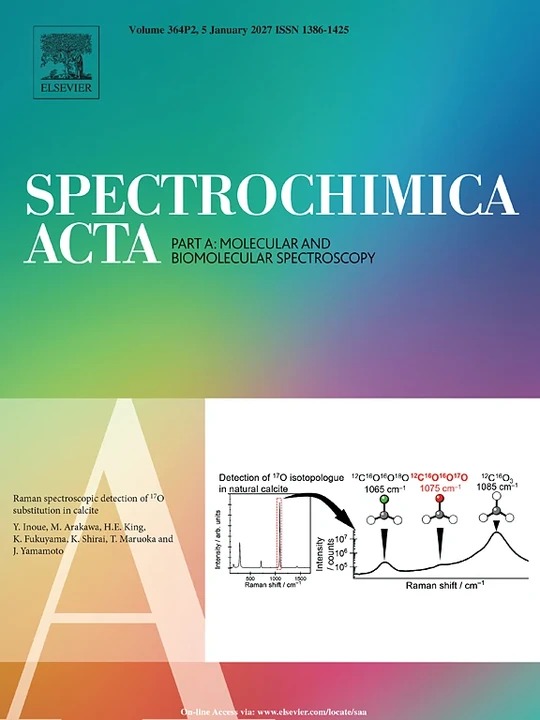 SPECTROCHIMICA ACTA PART A-MOLECULAR AND BIOMOLECULAR SPECTROSCOPY 期刊封面