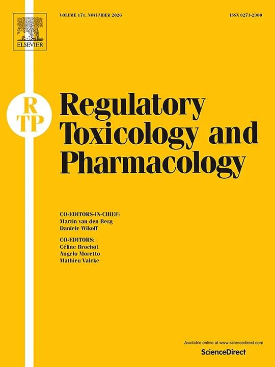 REGULATORY TOXICOLOGY AND PHARMACOLOGY journal cover
