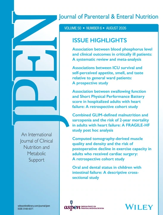 JOURNAL OF PARENTERAL AND ENTERAL NUTRITION journal cover