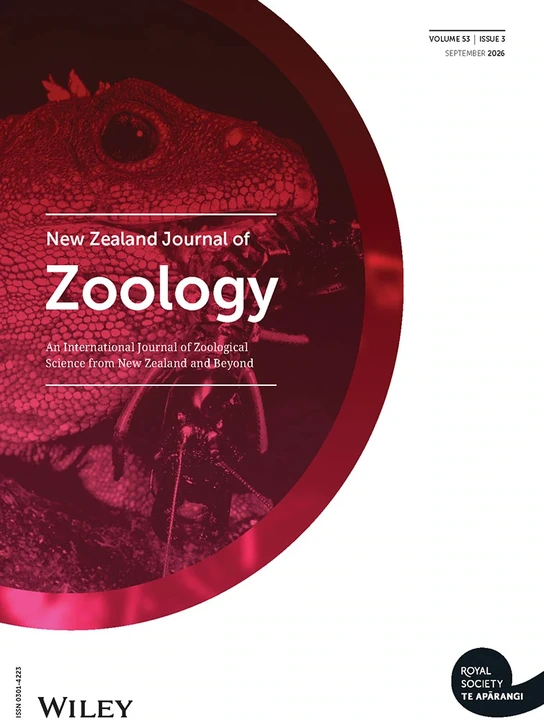 NEW ZEALAND JOURNAL OF ZOOLOGY 期刊封面