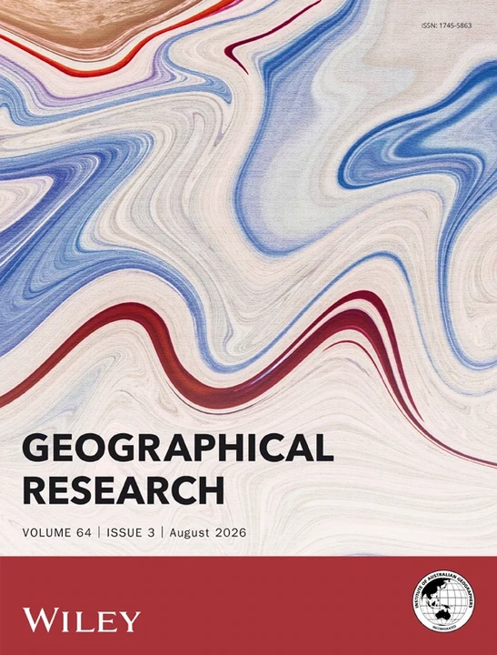 Geographical Research journal cover