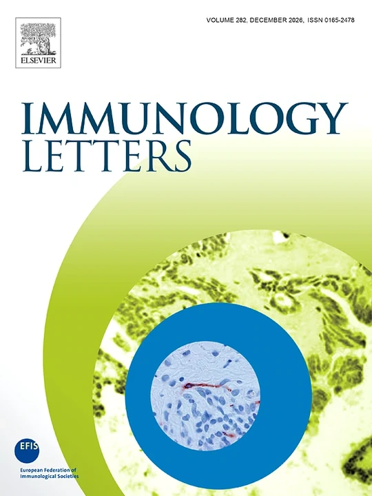 IMMUNOLOGY LETTERS 期刊封面