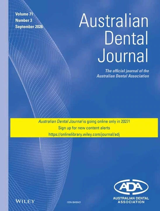 AUSTRALIAN DENTAL JOURNAL journal cover
