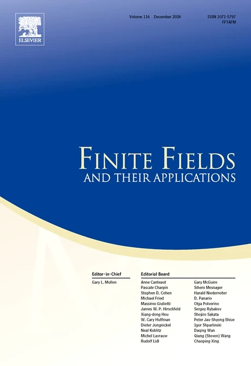 FINITE FIELDS AND THEIR APPLICATIONS journal cover