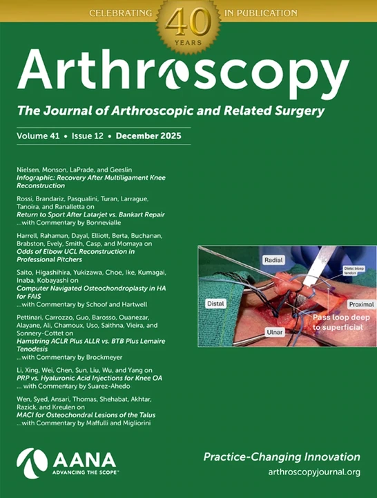 ARTHROSCOPY-THE JOURNAL OF ARTHROSCOPIC AND RELATED SURGERY journal cover