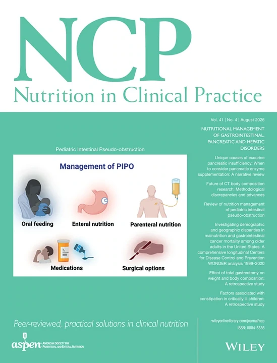 NUTRITION IN CLINICAL PRACTICE journal cover