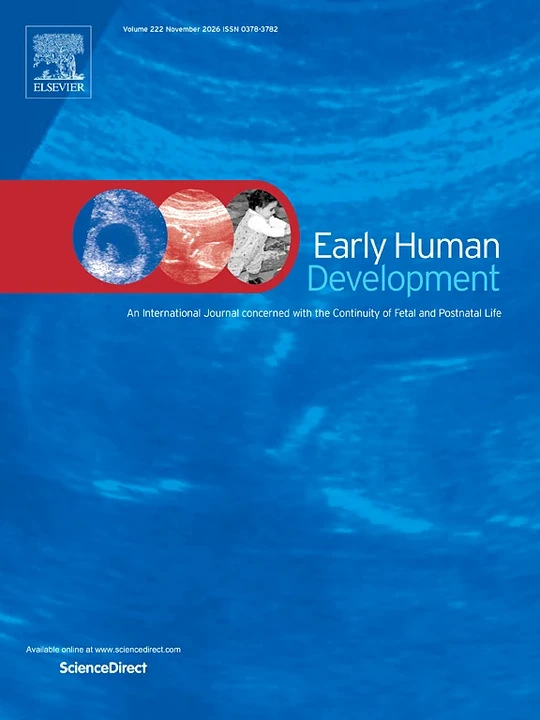 EARLY HUMAN DEVELOPMENT journal cover