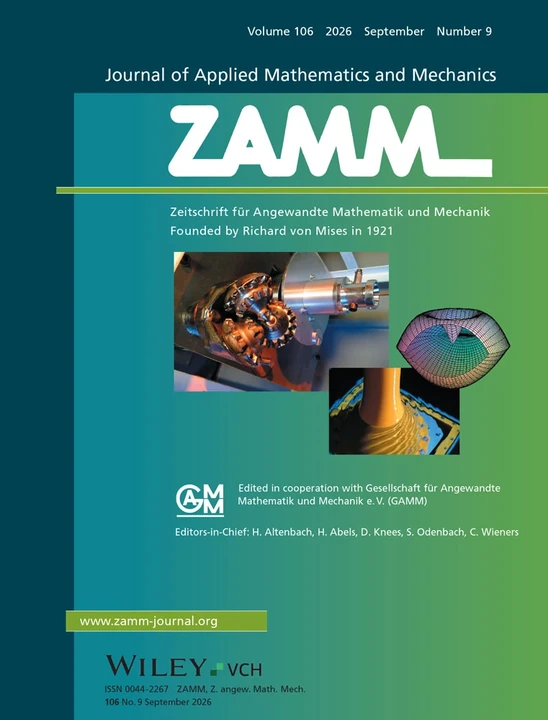 ZAMM-Zeitschrift fur Angewandte Mathematik und Mechanik journal cover