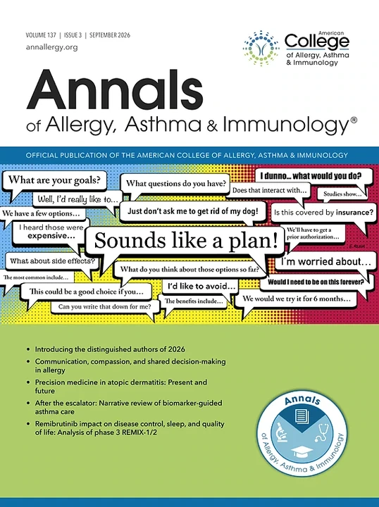 ANNALS OF ALLERGY ASTHMA & IMMUNOLOGY journal cover