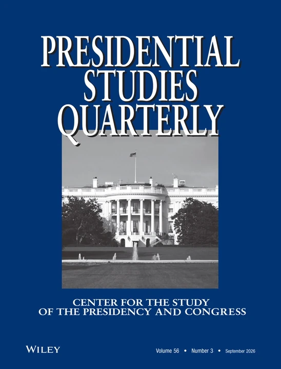 Presidential Studies Quarterly journal cover