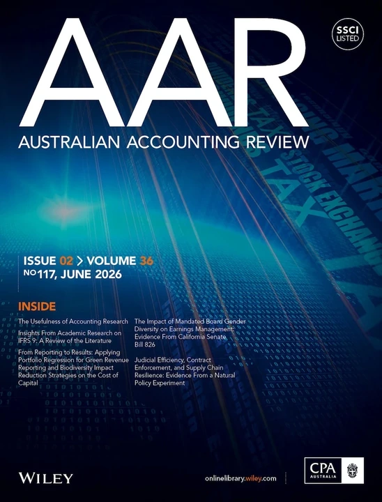 Australian Accounting Review journal cover