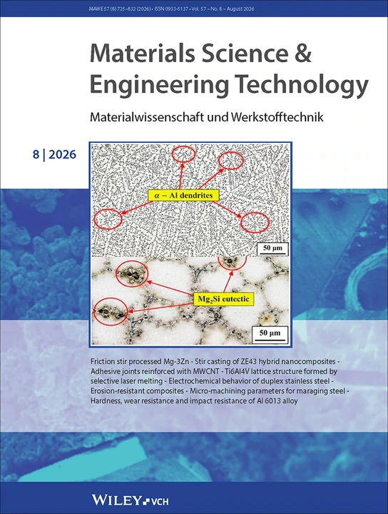 MATERIALWISSENSCHAFT UND WERKSTOFFTECHNIK 期刊封面