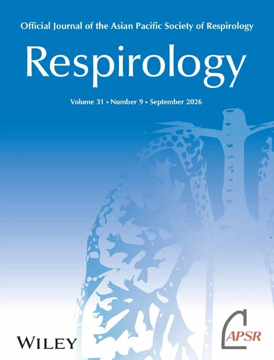 RESPIROLOGY 期刊封面